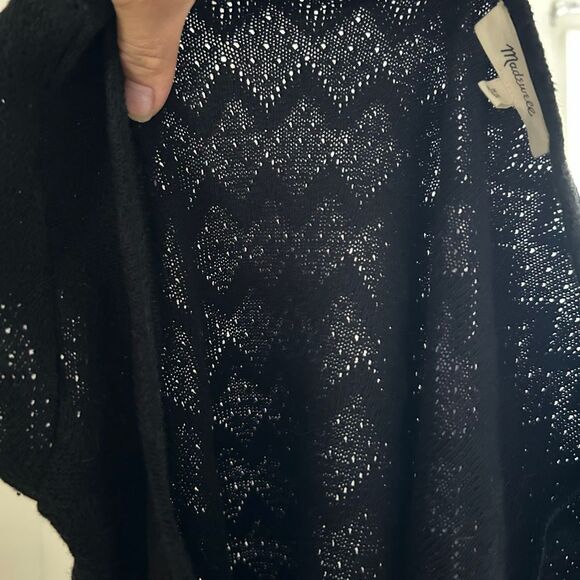 Madewell Black Textured Button Front Knit Top Size XS | Minimalist Wardrobe Stap - Picture 7 of 7